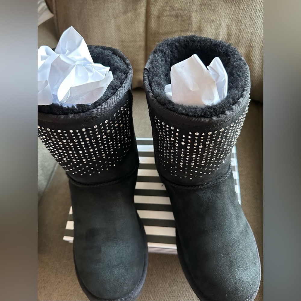 Black Swarovski Crystal Uggs Special Edition Size 9